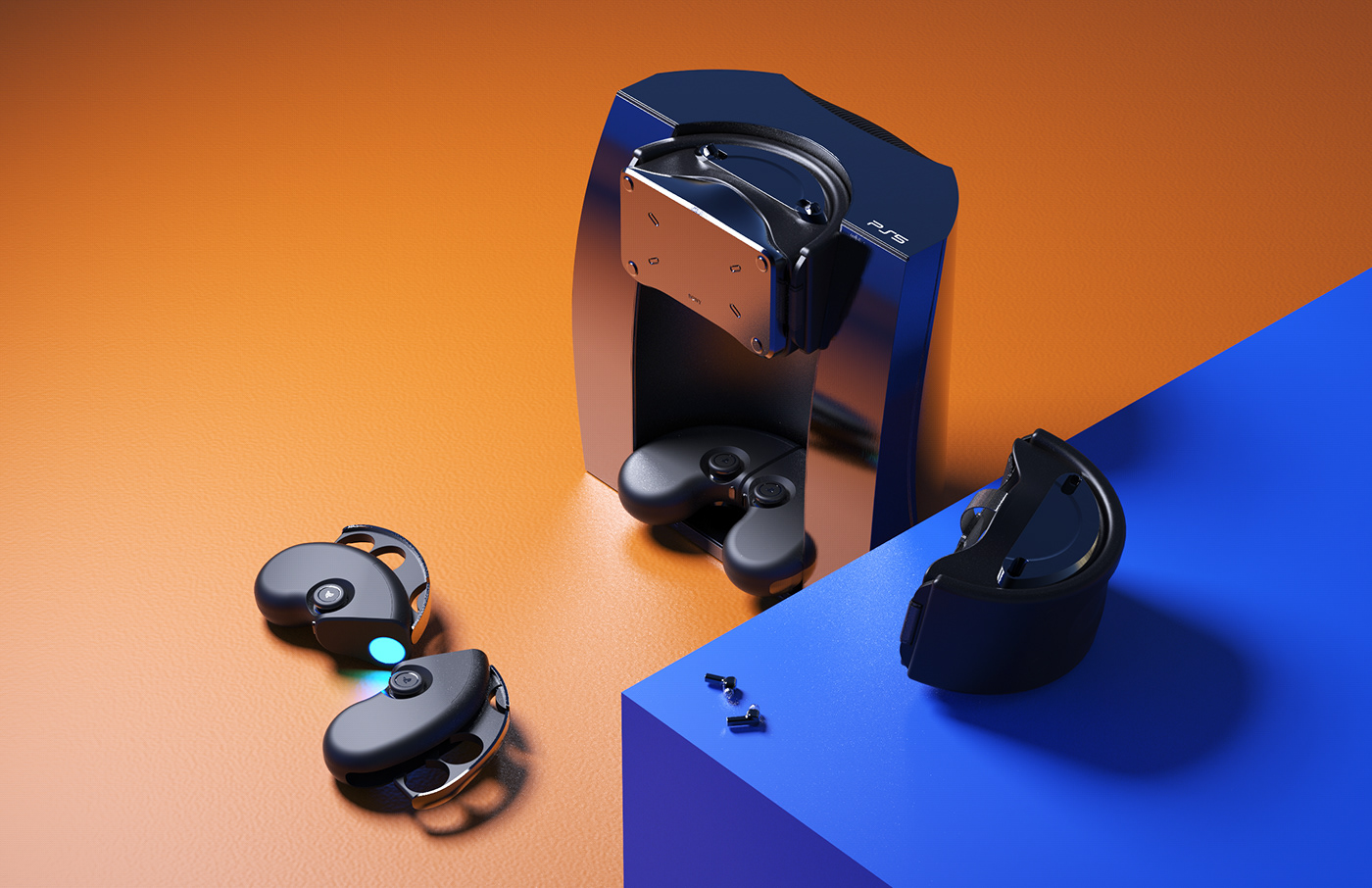 playstation concept product product design  industrial design  CGI visualization Style Render 3D