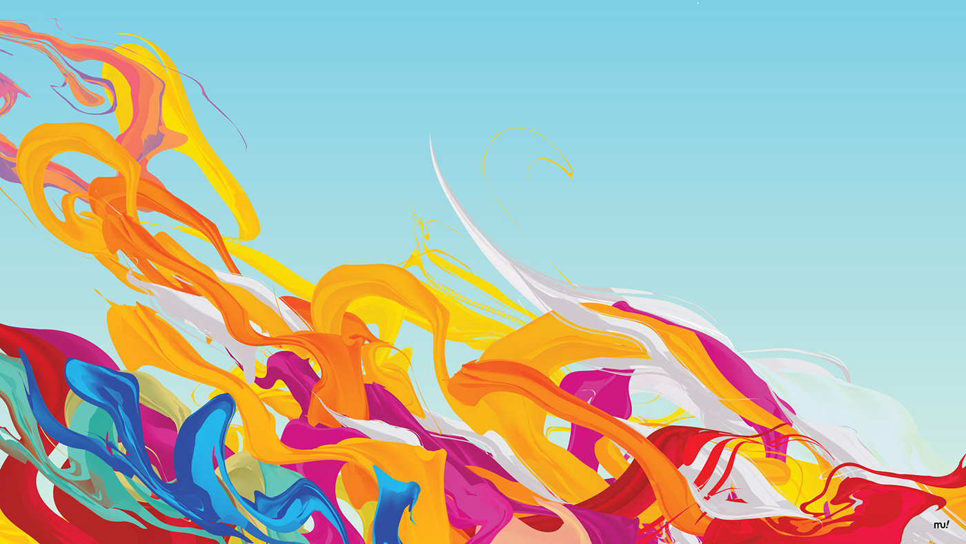 Positive vector abstract daylight energy Illustrator mu! splashes colour