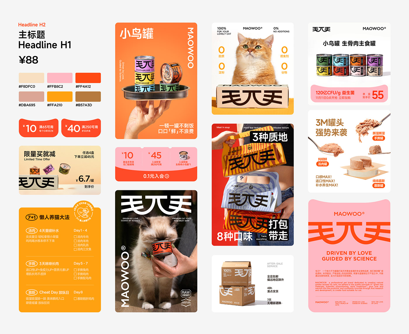 Packaging identity Cat Pet Logo Design logos brand identity visual