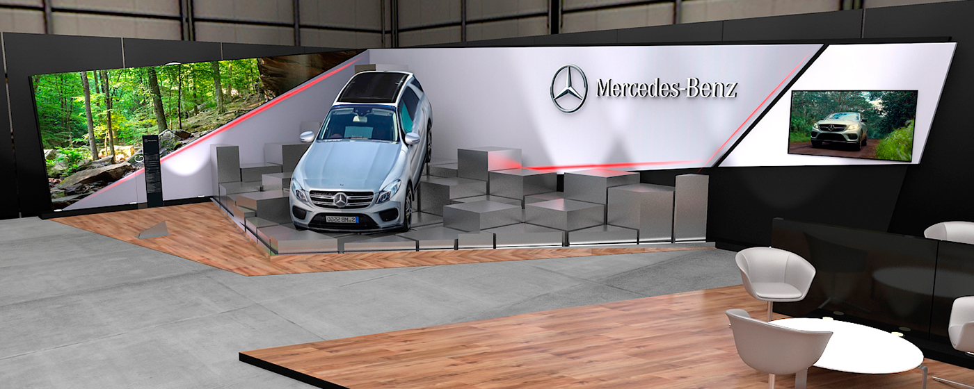 mercedes-benz mercedes Benz suv Event launch video 3D vray