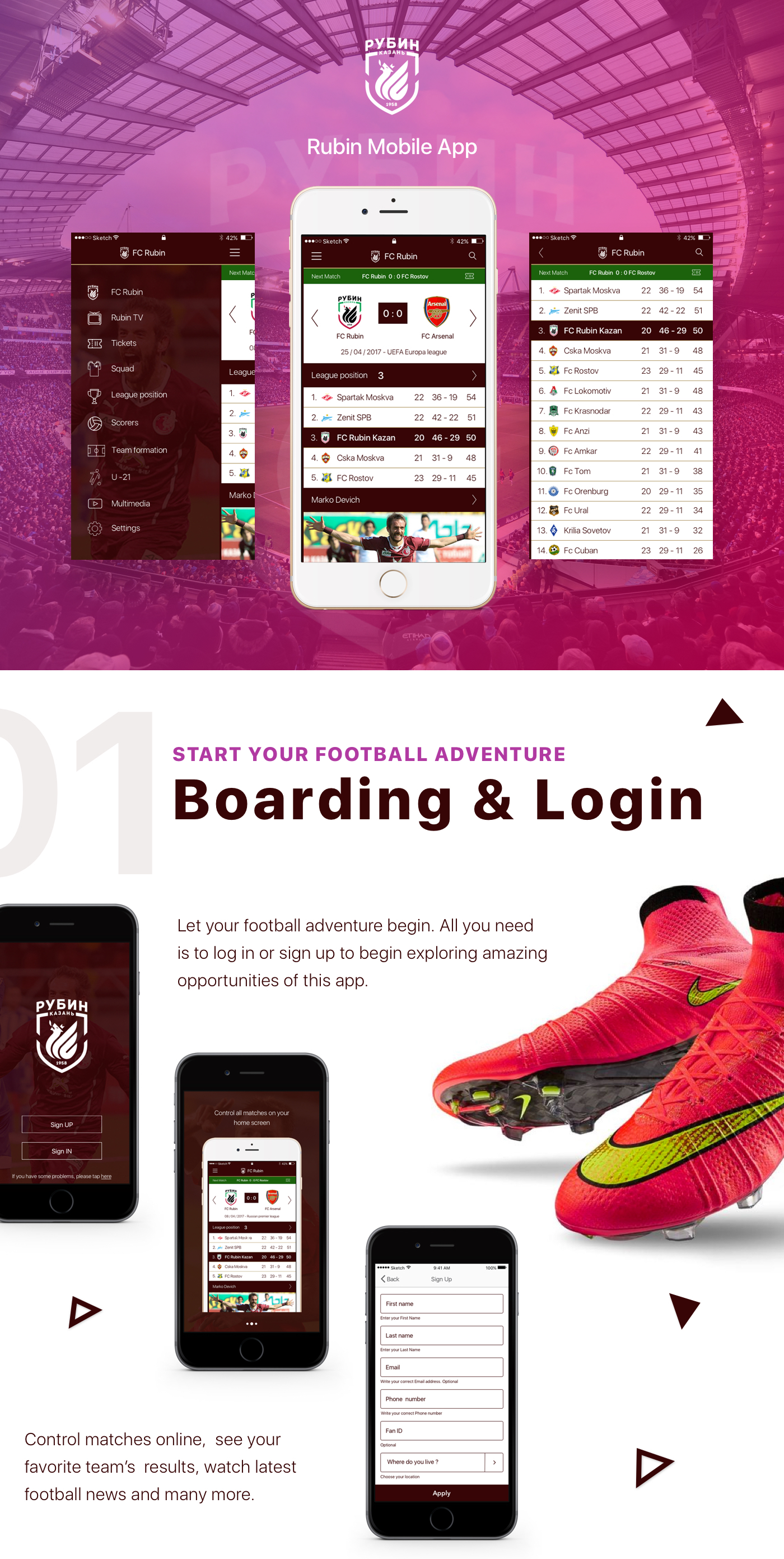 free Mobile app football animation  UI ux product design  mobile design