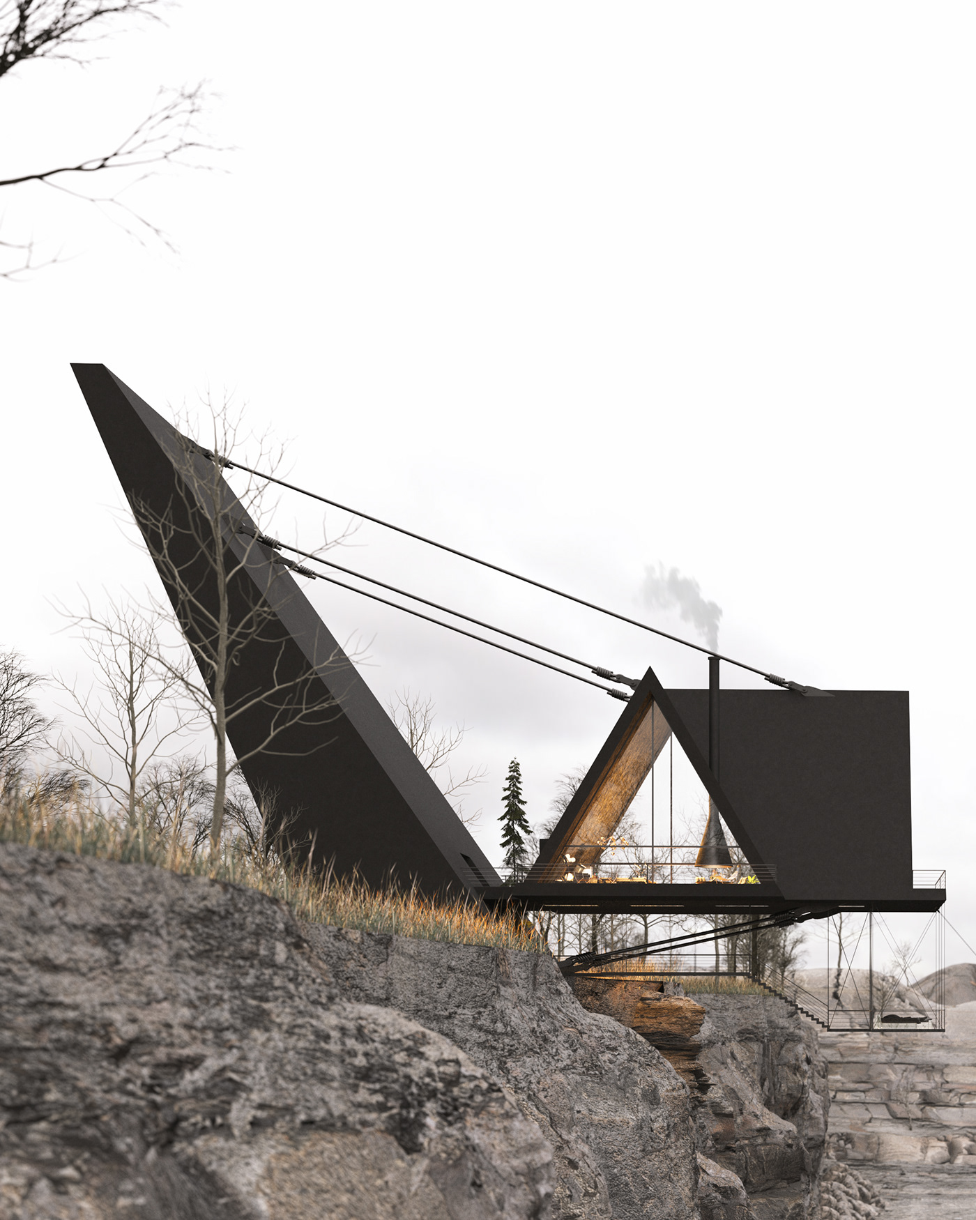 Suspended house