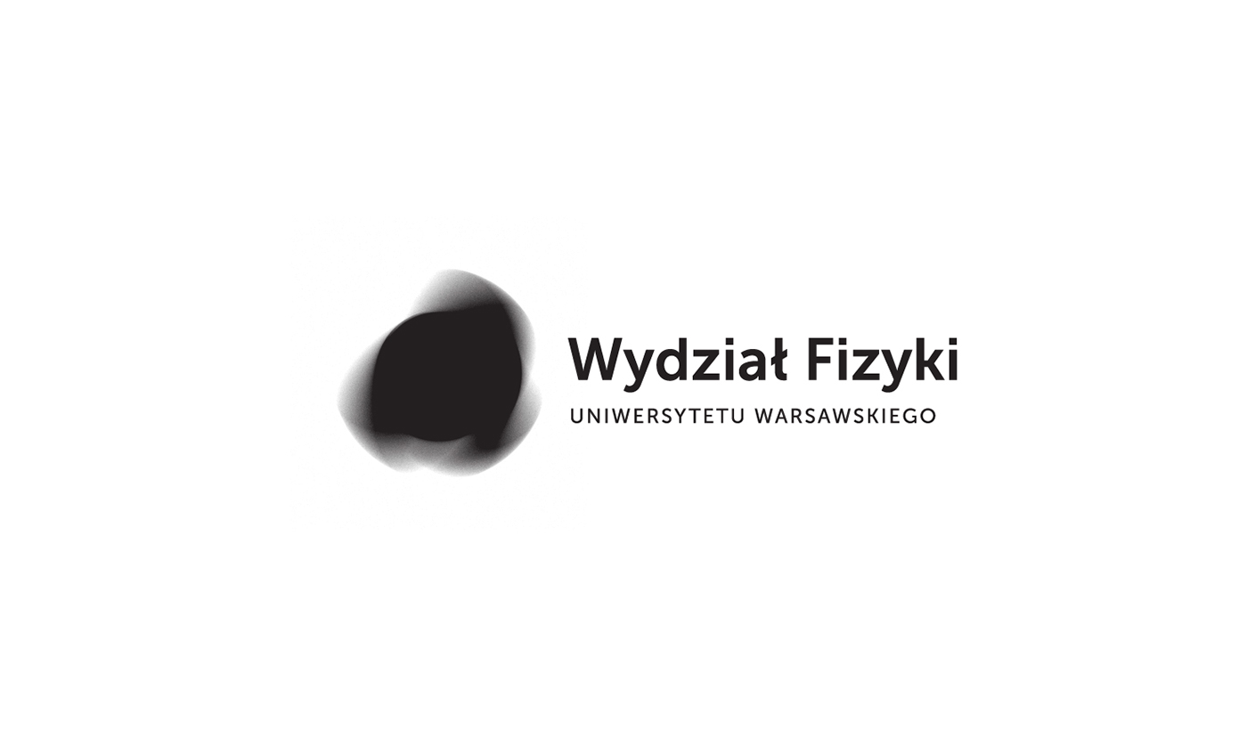 University of Warsaw Faculty of physics physics Uniwersytetu Warsawskiego Wydział Fizyki dynamic logo physics poster motion logo