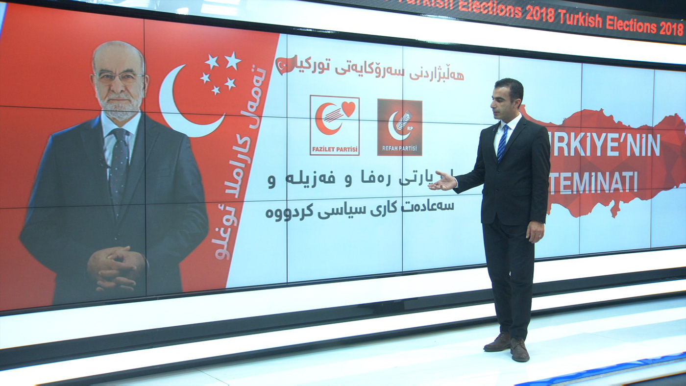 NRT TV Video wall Turkey Election candidates hama faraidun mariwan hassan
