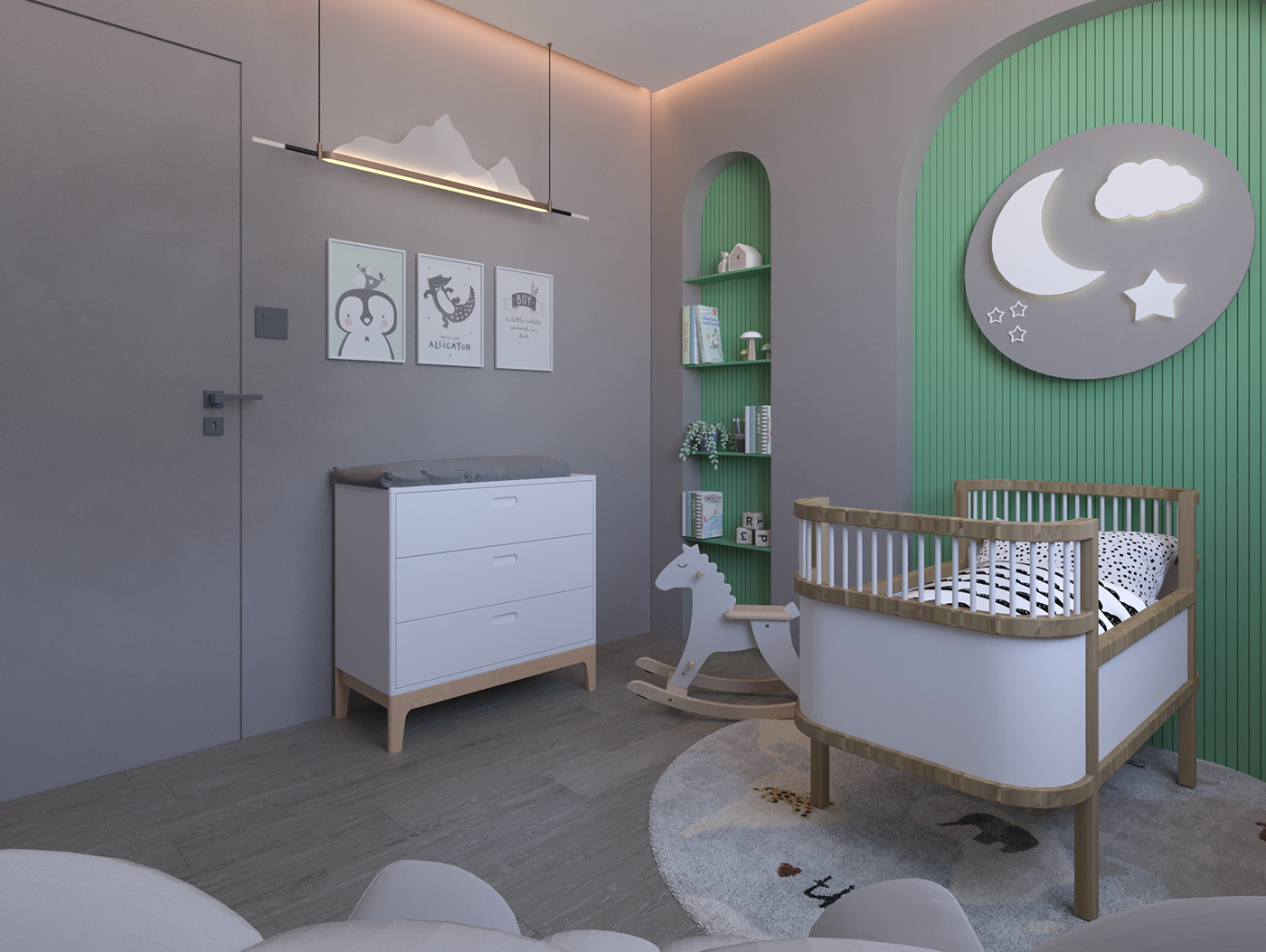 architecture Render archviz interior design  visualization 3ds max babyroom bedroom bedroomdesign Bedroom interior