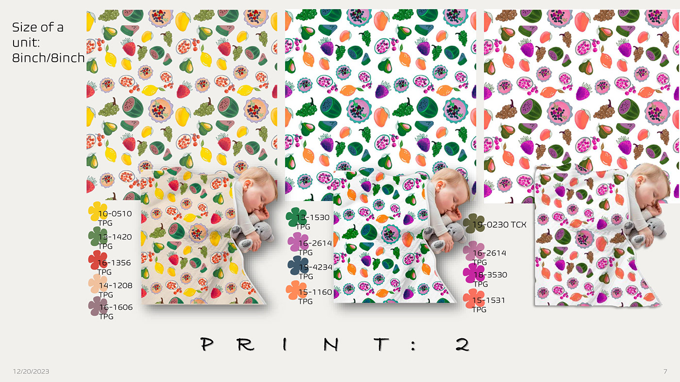 kids textile design  pattern print picnic Digital Art  adobe illustrator