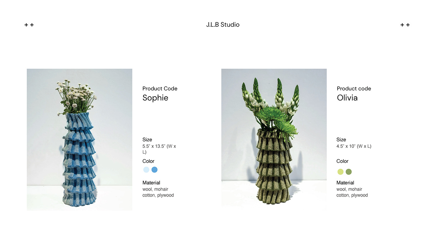 ecodesign product industrial design  Interior plants textile knits risd Sustainable Design vases