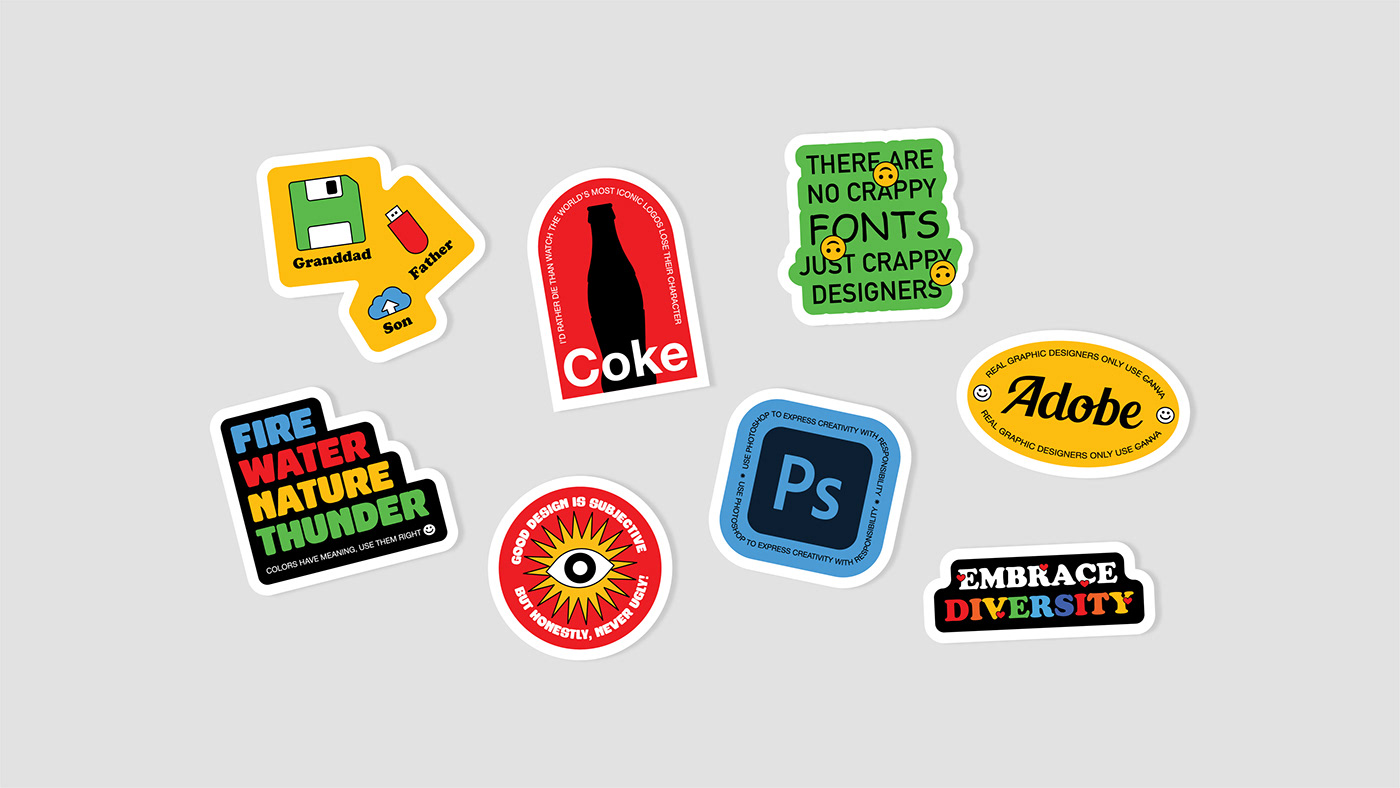 90s Comic Sans composition graphic design  portfolio Retro shapes stickers typography   logos