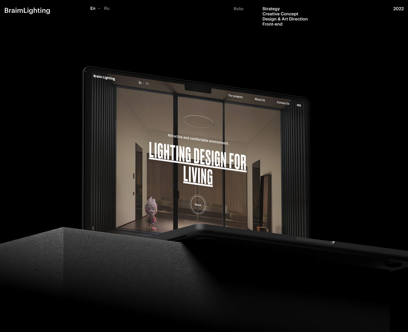 UI/UX Web Design  Web Website lighting light ui design minimal clean dark