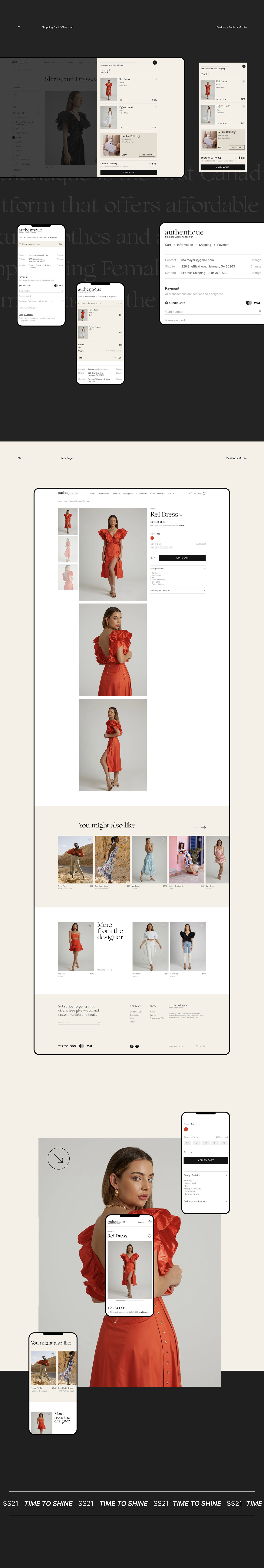 Ecommerce Fashion  Figma landing page UI UI/UX user interface Web Design  Webdesign Website