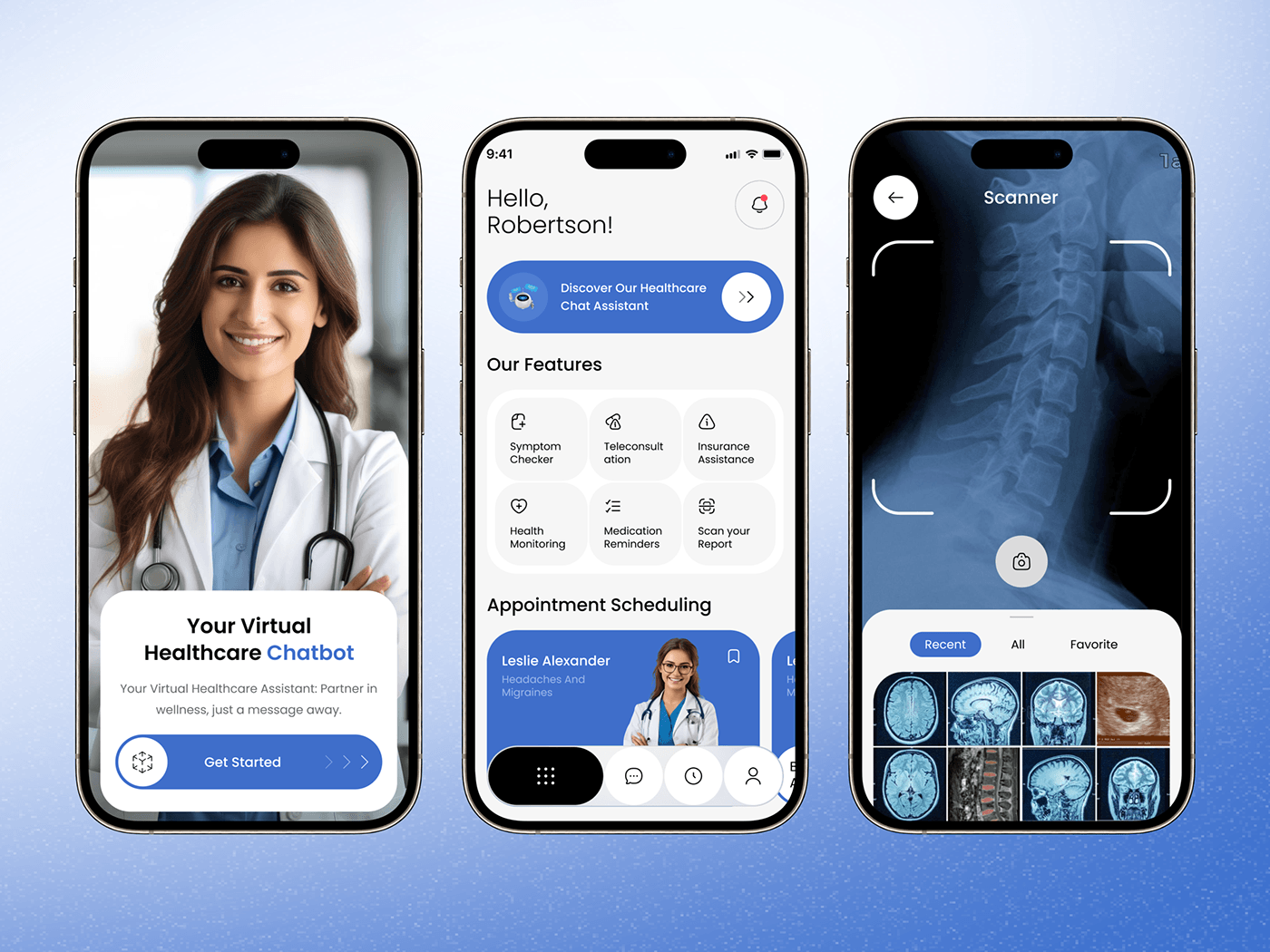 healthcare medical app design artificial intelligence Chatbot uiux doctor app Mobile app design telehealth app