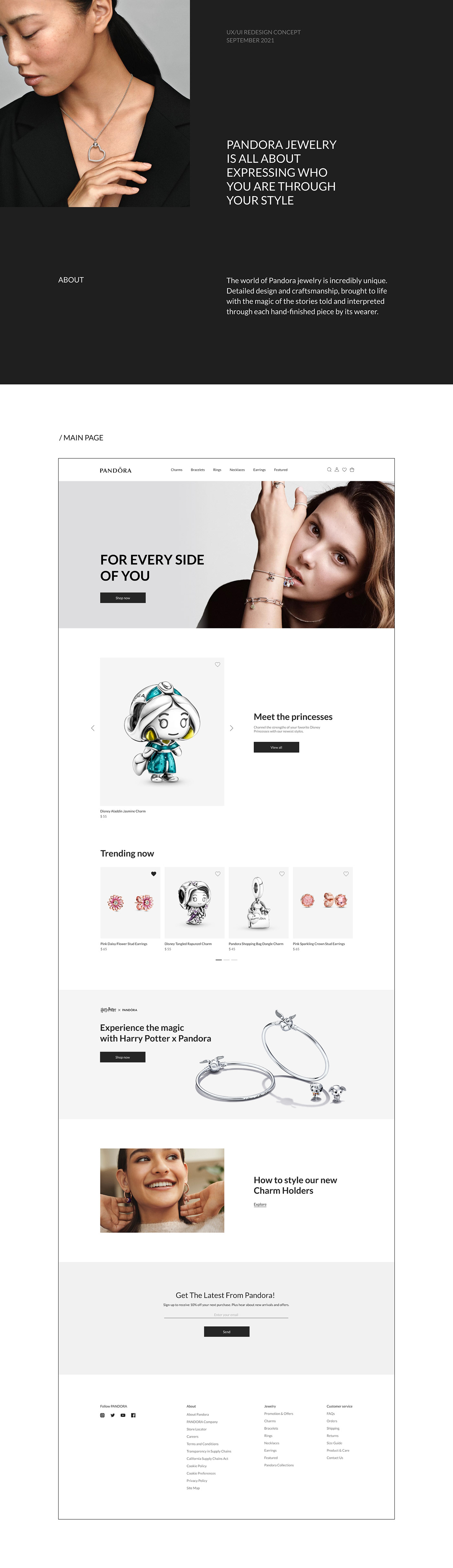 concept e-commerce jewelry online store shop ux/ui Web Design 