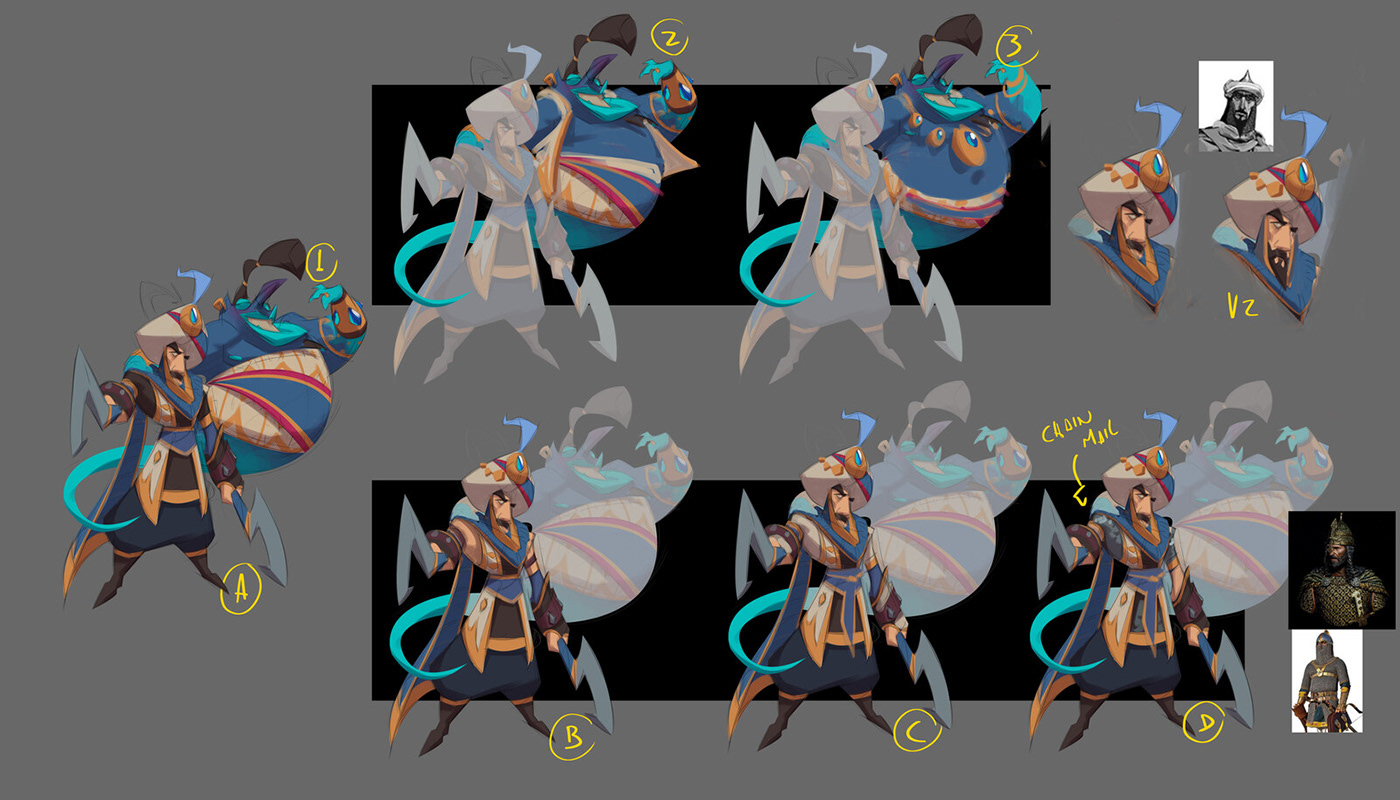 characterdesign characters concept conceptart djin fantasy mobilegames Sultan