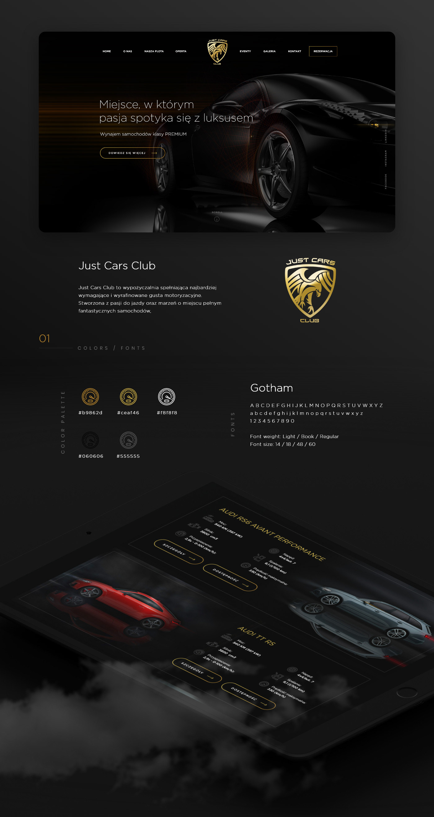 car rental Webdesign UI ux design black luxury Vehicle clean