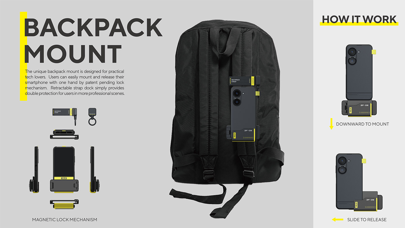 Backpack mount smartphones Zenfone 9 快取背包配件