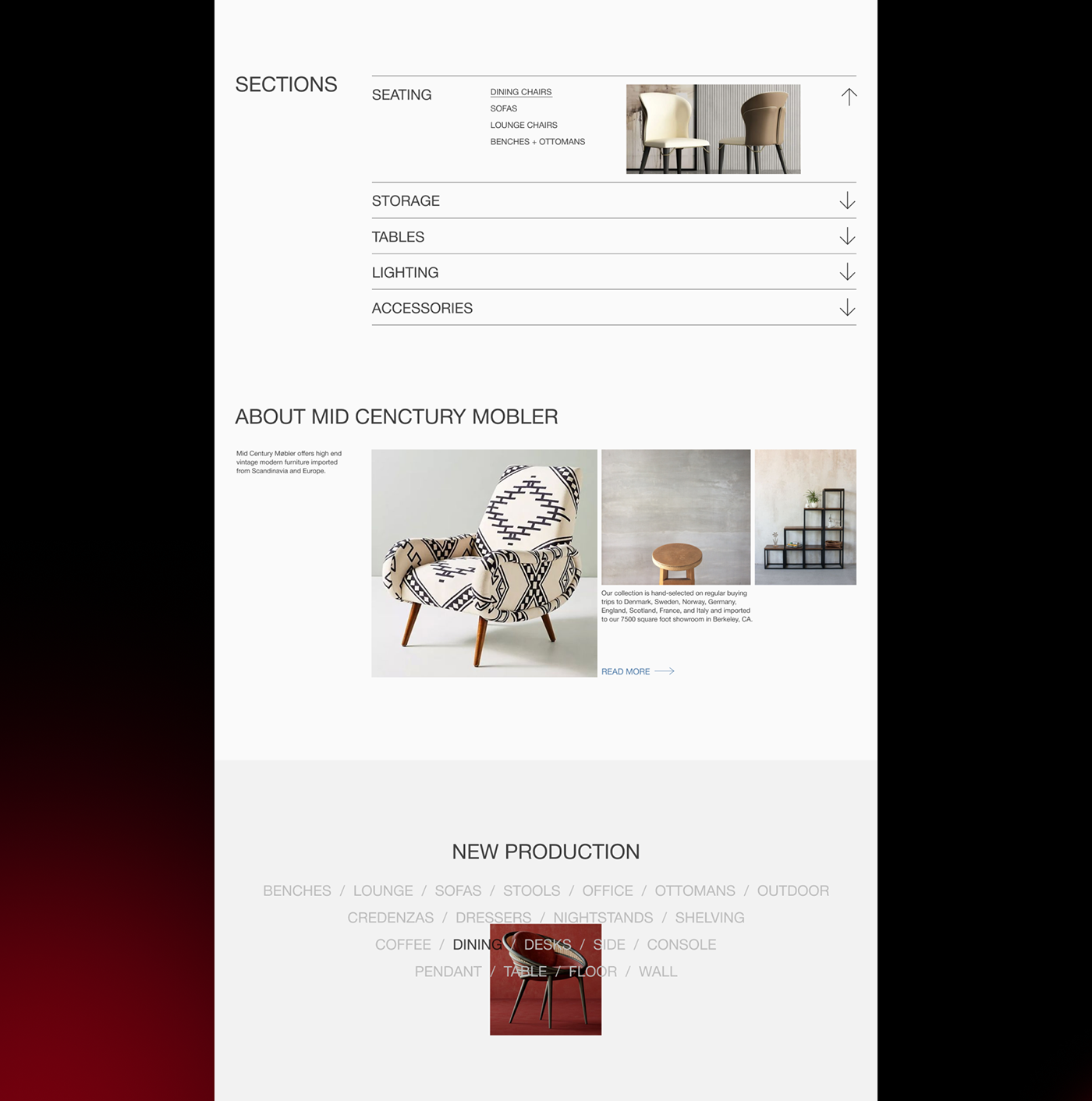 redesign Web Design  UI/UX Website Eccomerce shop furniture modern design