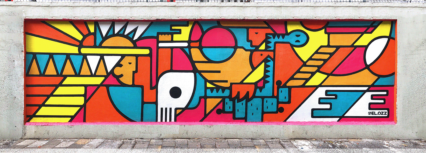 abstract colors Graffiti Graffitiart hand made mexico mural art Mural Painting Photography  Street
