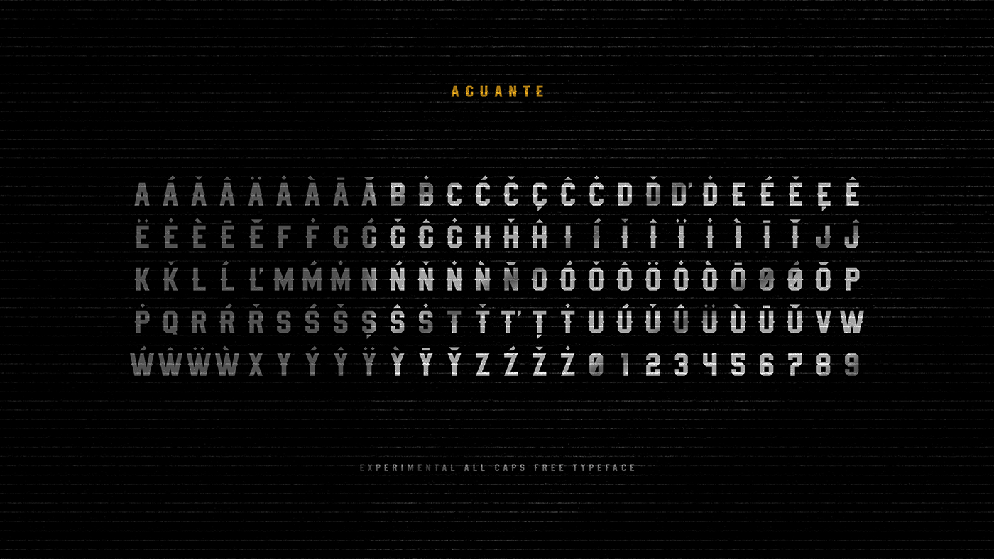 Typeface type font aguante