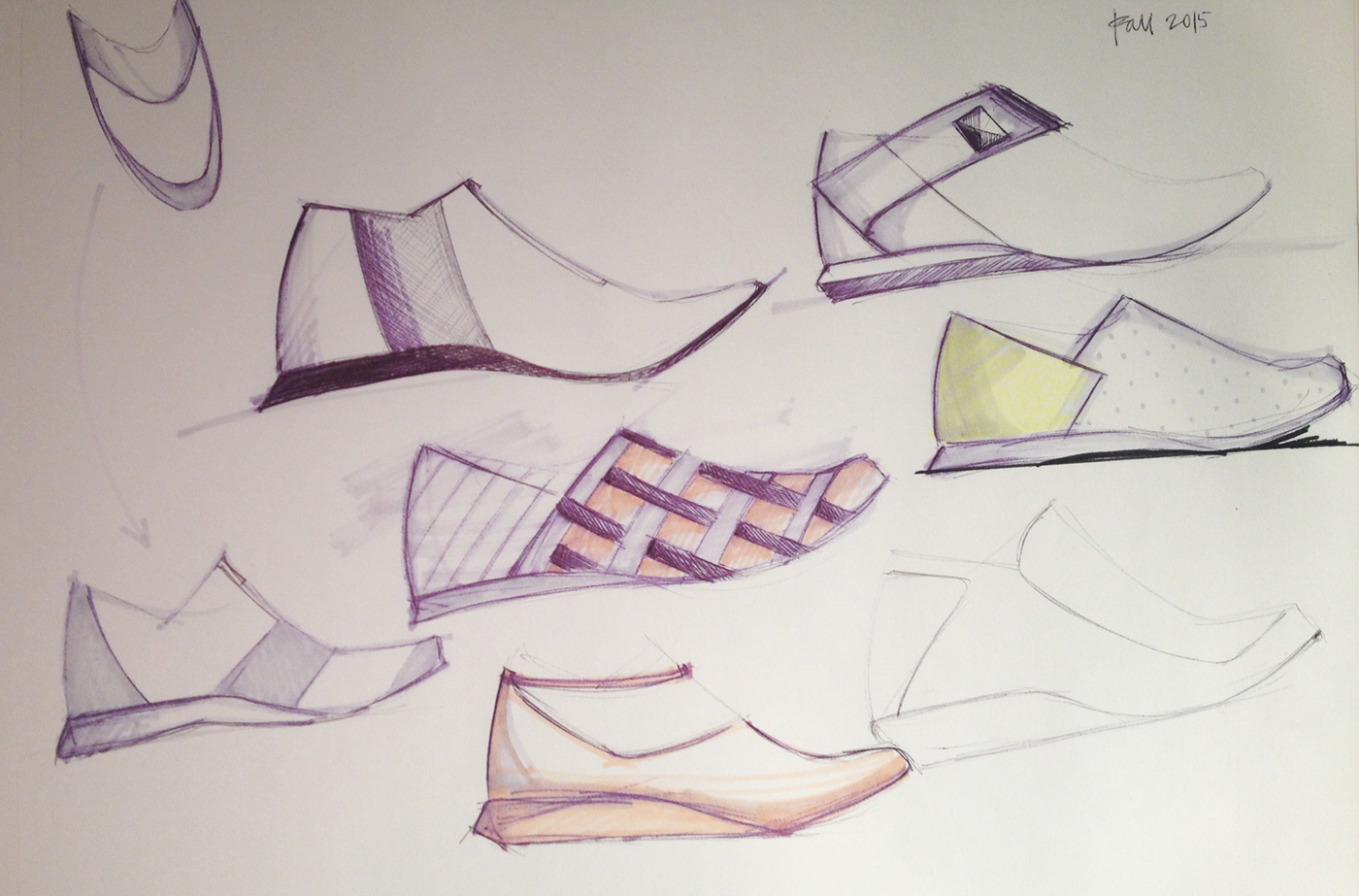 footwear color trend materials