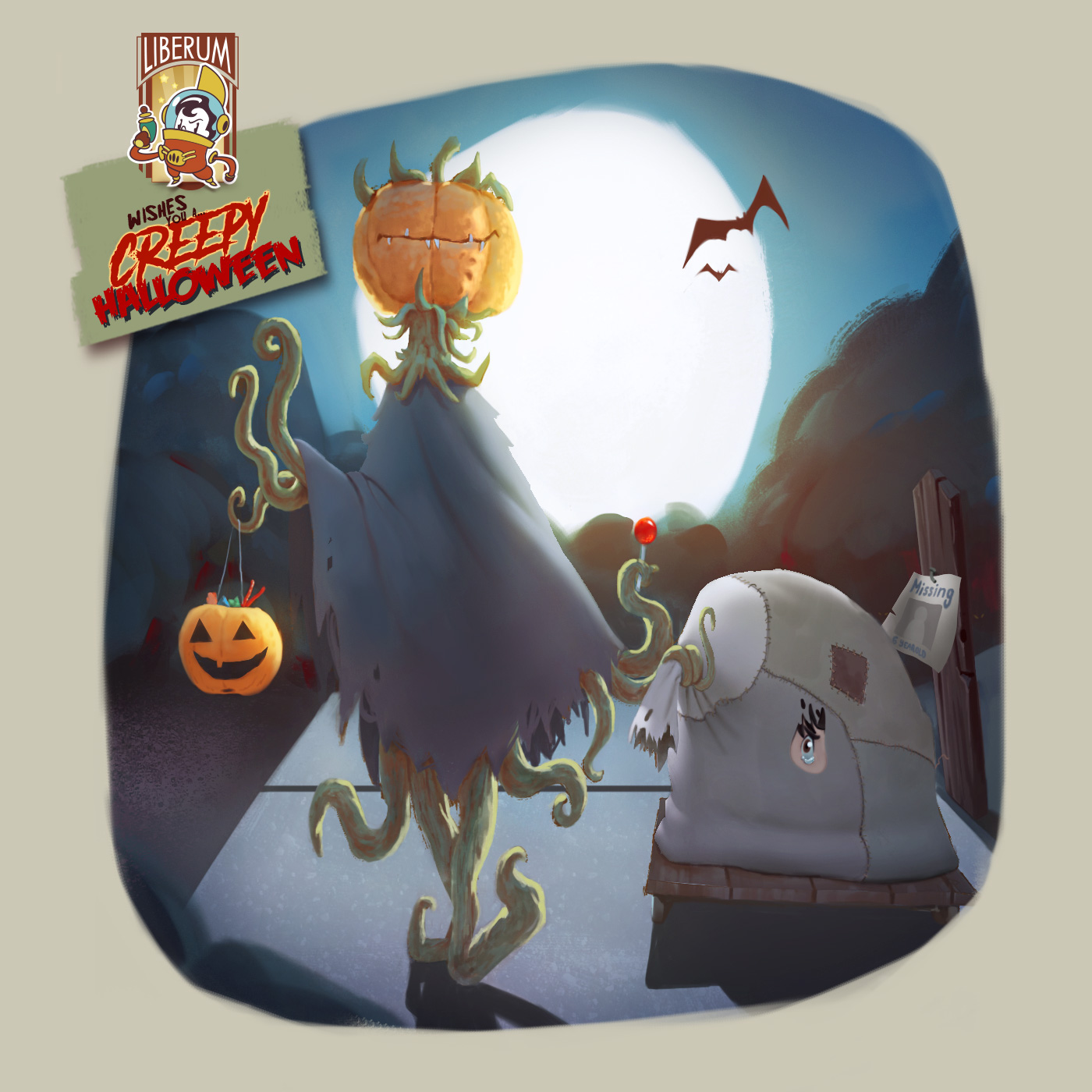 Halloween pumpkin Scary costume liberumdonum