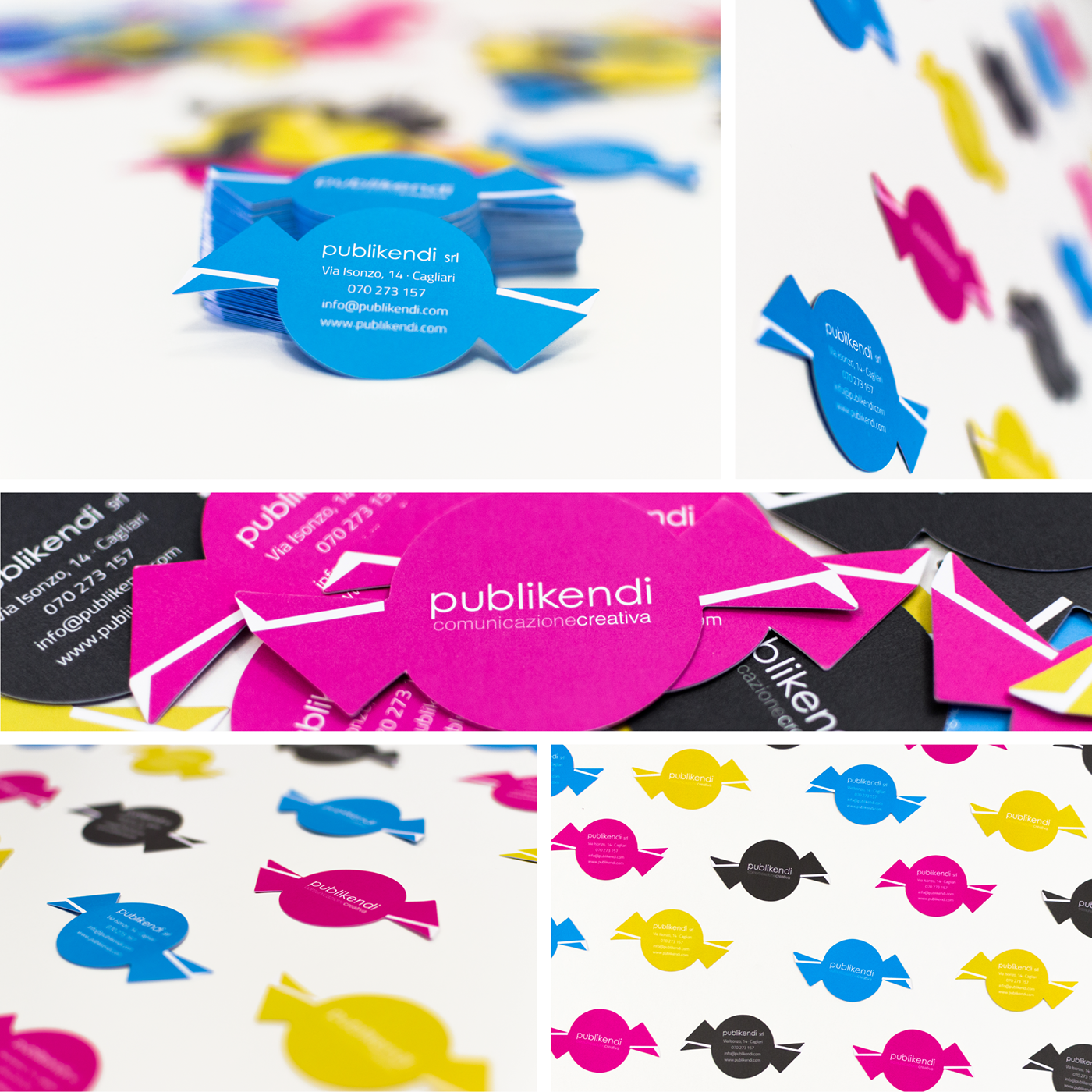 identity brand ADV graphic Fotografia photo agency logo business card folder Interior design Candy 3D Creativity