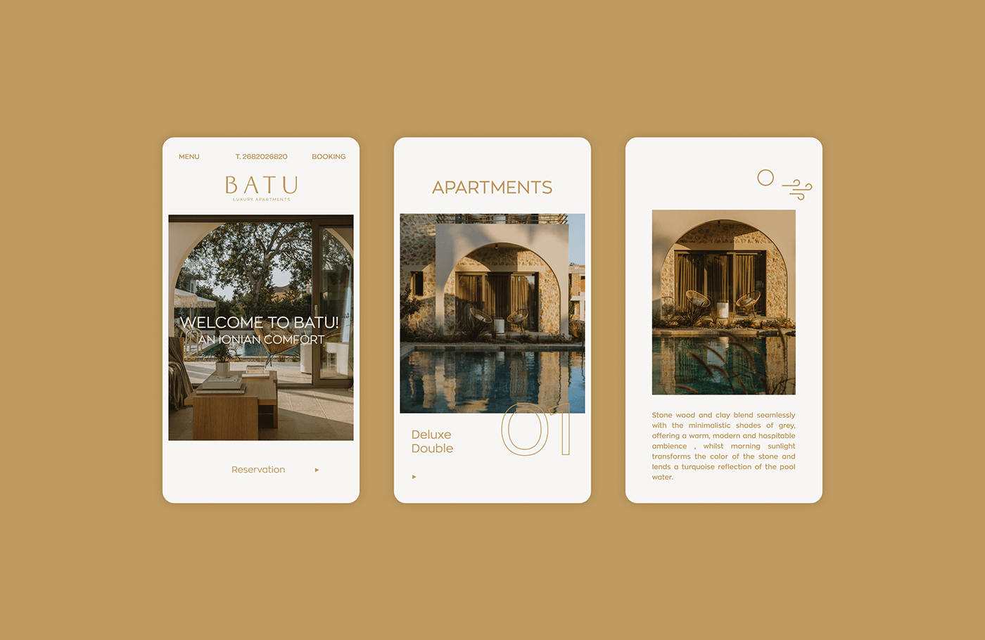elegant Figma hotel luxury resort UI UI/UX Villa Web Design  Website
