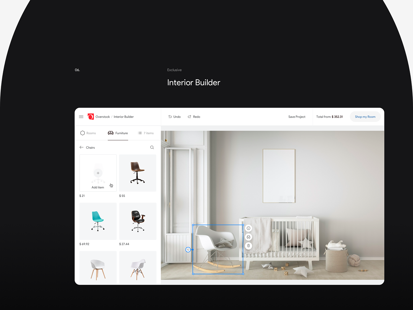 Ecommerce Web e-commerce app web app interiors furniture shop room