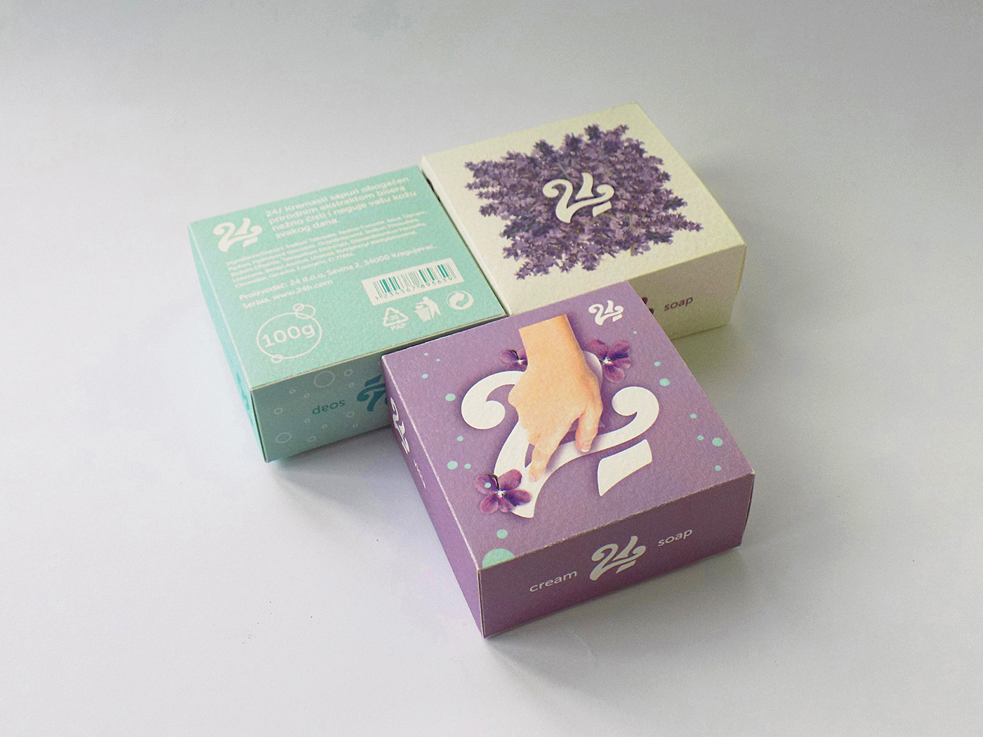 #graphic design #packaging #Print Design #soaps #cream soaps #French #lavender #Viola #violet #cream soap campaign #Advertising #Campaign #animation