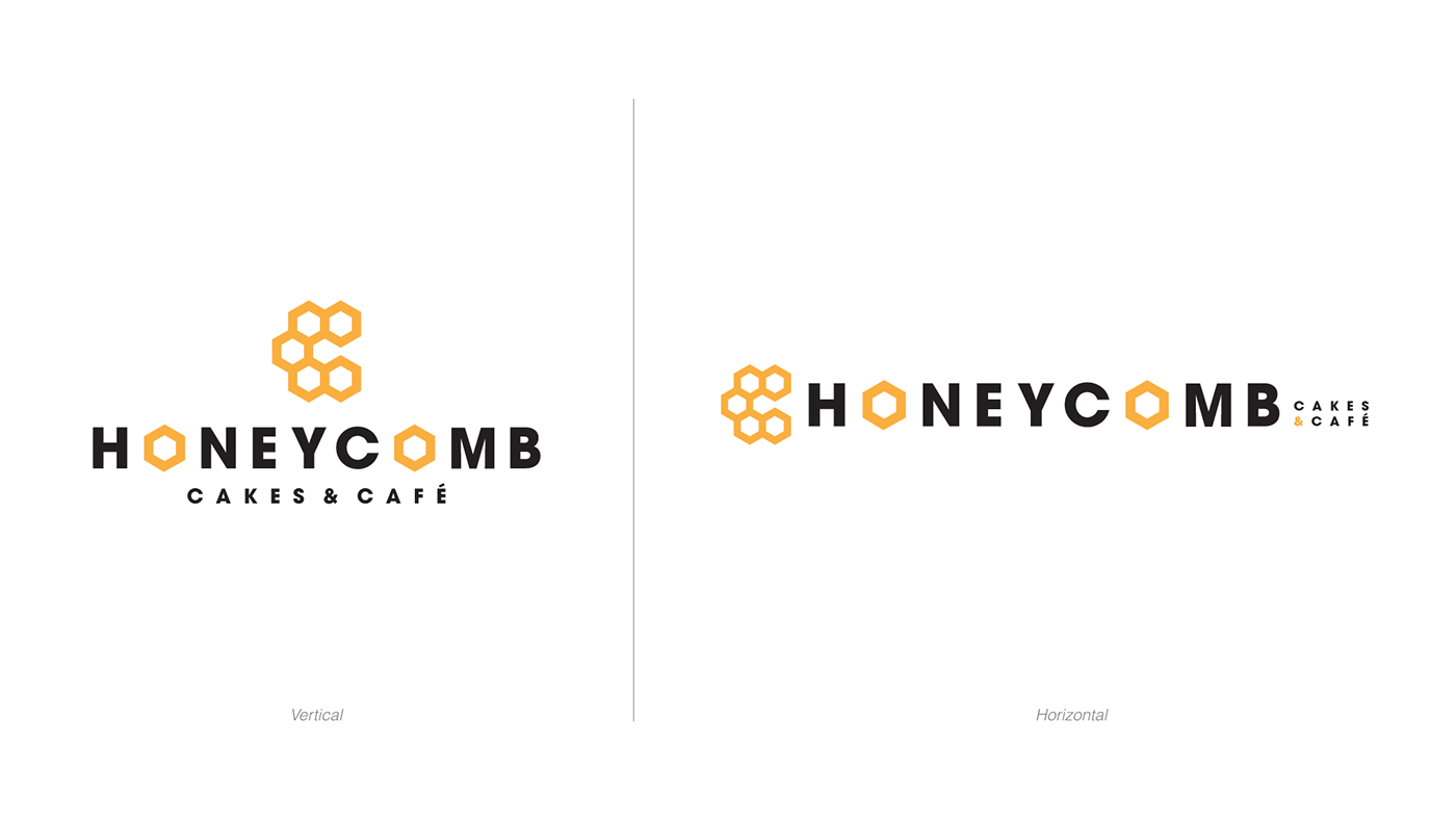 honeycomb Logo Design brand identity cafe cafe logo cake shop Logotype Brand Design combination mark