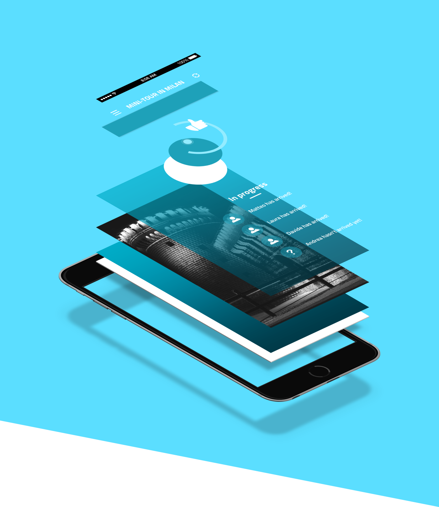 app mobile UI ux Interface design blue ios elegant