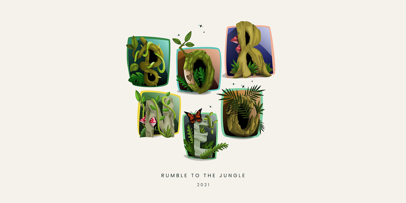 animals artwork Character design  Digital Art  digital illustration ILLUSTRATION  jungle leaves Tropical vector