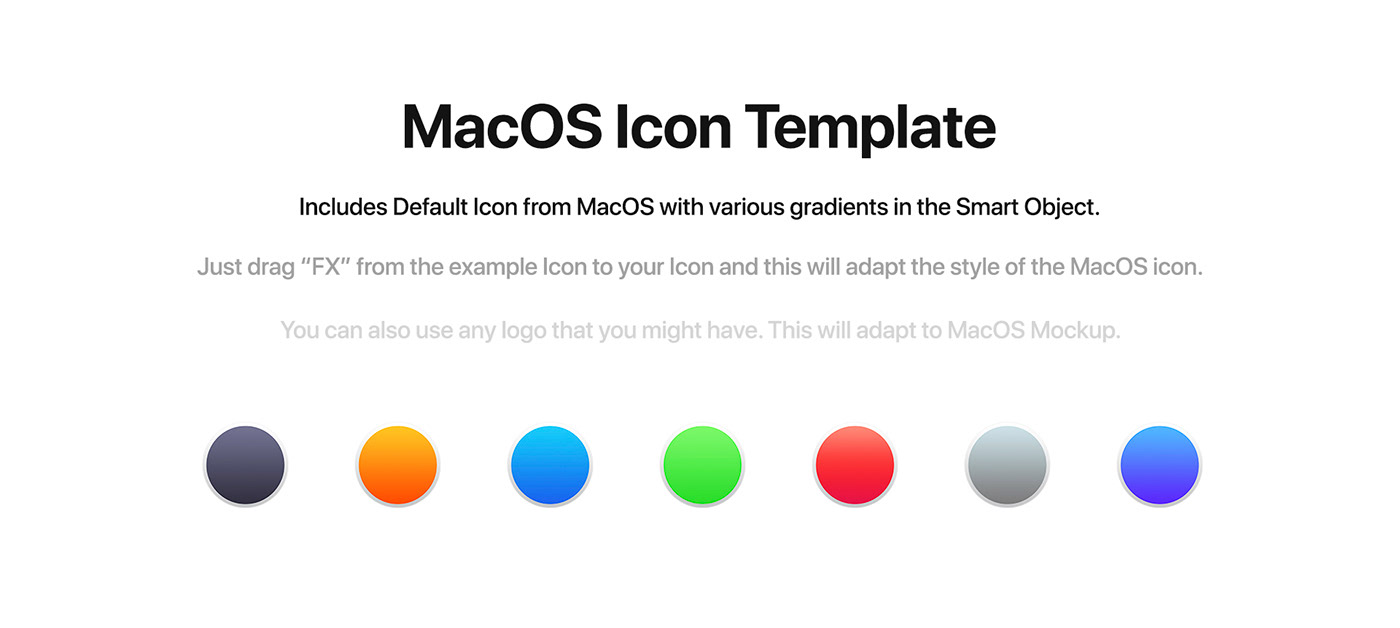 psd macos Mockup template macos icon template apple app Icon presentation macos icon psd