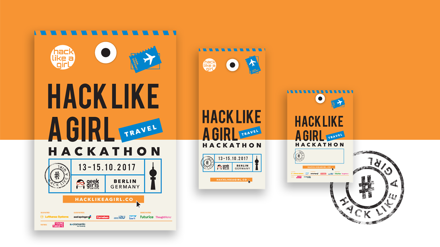 visual identification orange Travel hackathon graphicdesign simple design