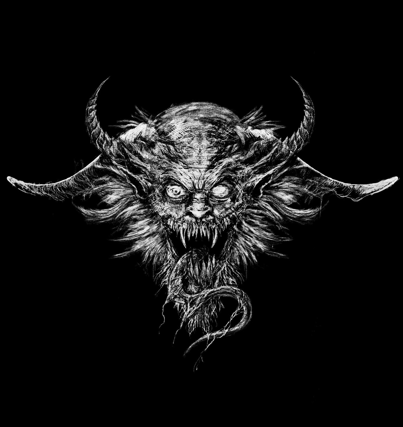 Cover Art death metal dark art black and white demon devil Deicide Nestor Avalos Art Horror Art creepy