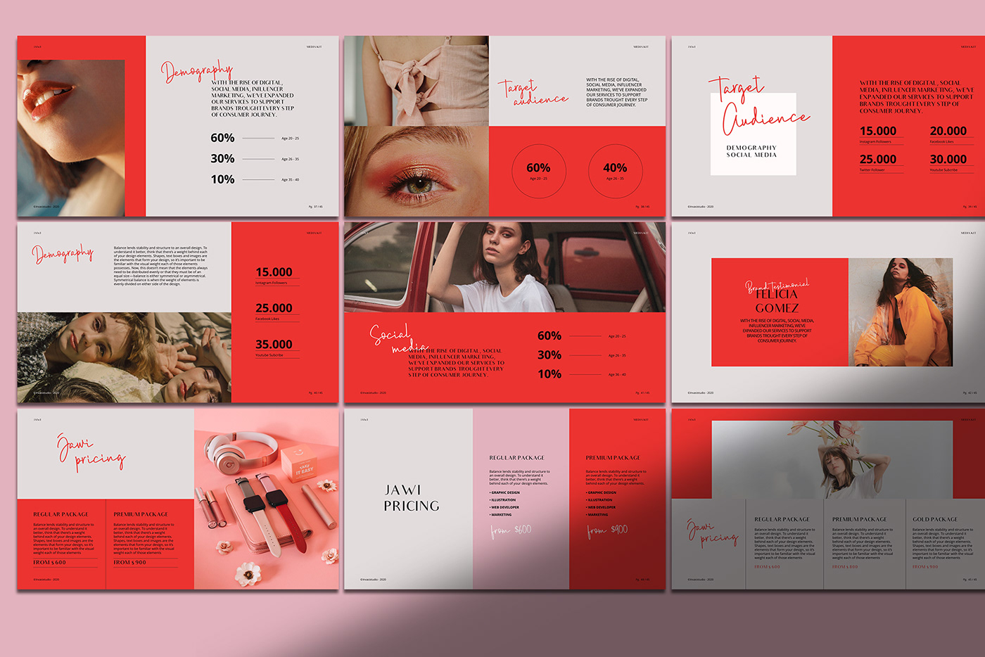 aesthetic Clean Design instagram Layout Media Kit minimalist poster presentation social media