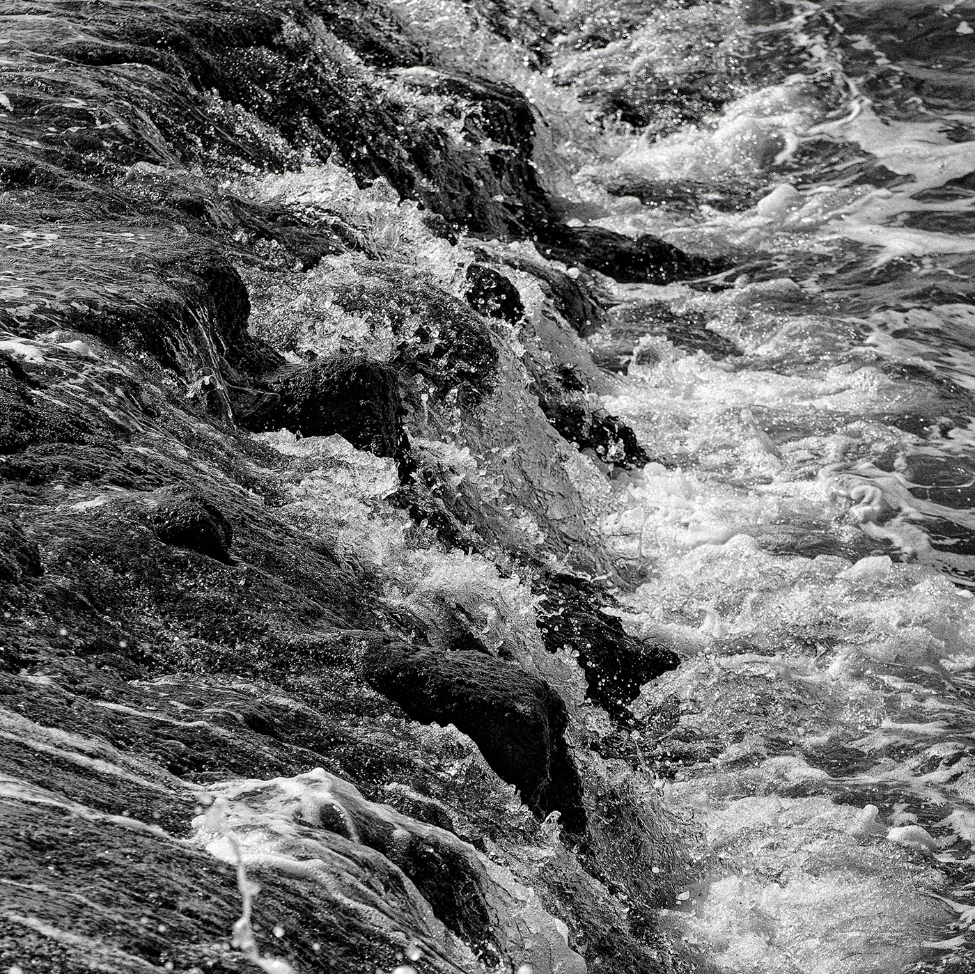 black and white water waves sea rocks beach Photography  Le Pyla splashing