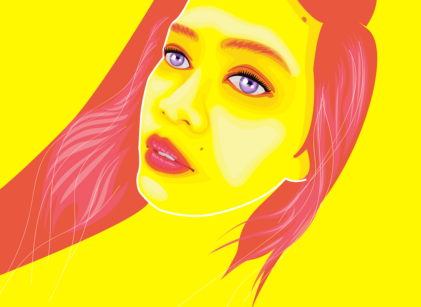 selfportrait selfie Illustrator yellow