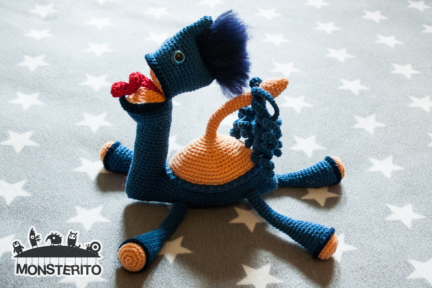 Crochete monster alien toy predator Unique Original onaofakind handmade artist