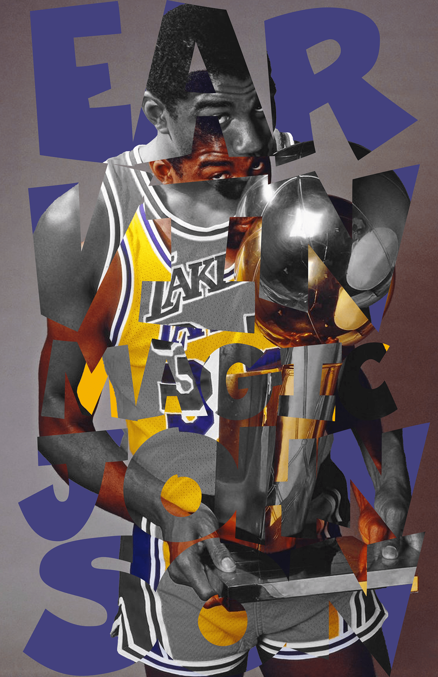 Lakers Los Angeles MAGIC JOHNSON NBA Sports Design