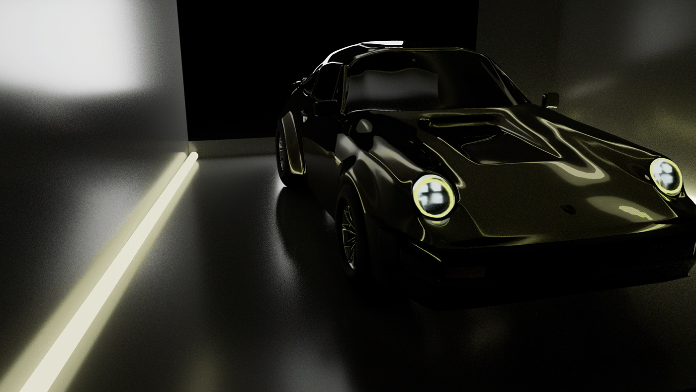 car Porsche Porsche 911 light rigging animation  Maya 3D Render 3d modeling
