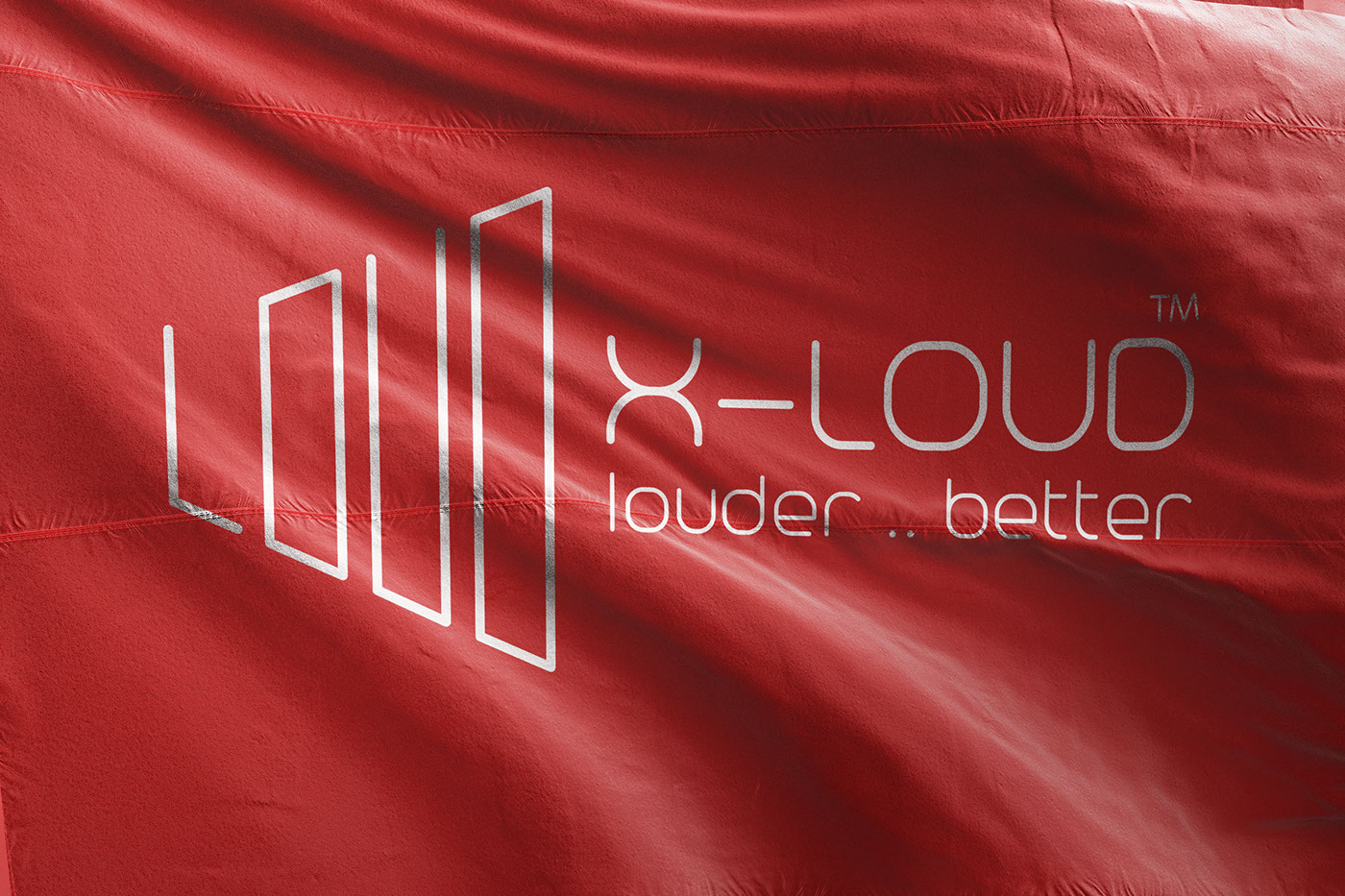 x-loud logo branding  Subwoofer package Box designe speakers logos graphic Icon
