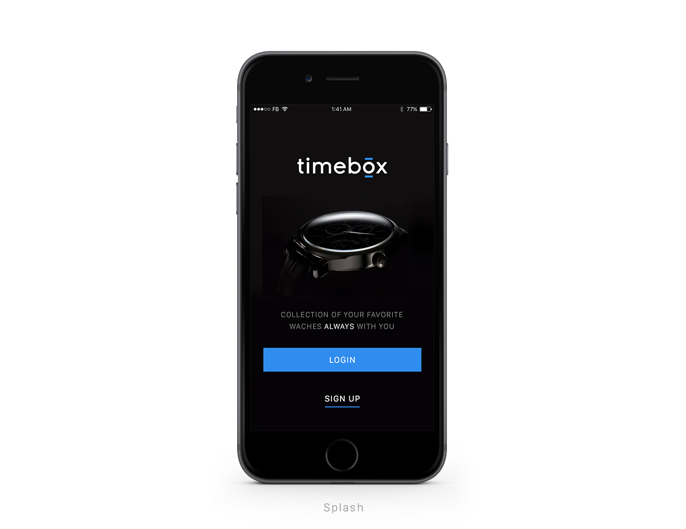 iphone app UI ux watch box timebox watch collection