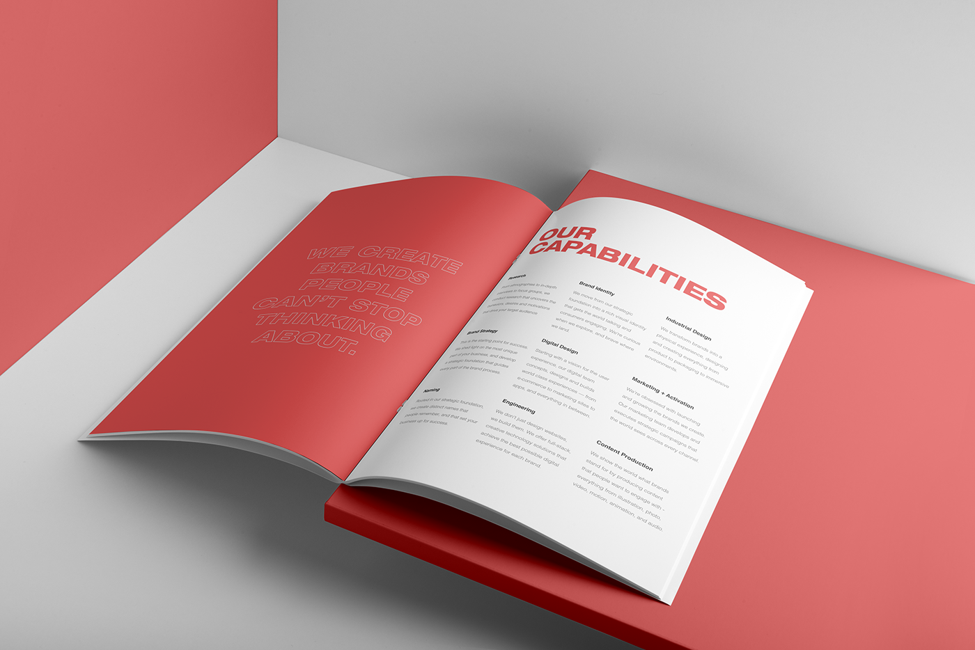 print portfolio portfolio book red antler publication editorial design  Layout red brand company
