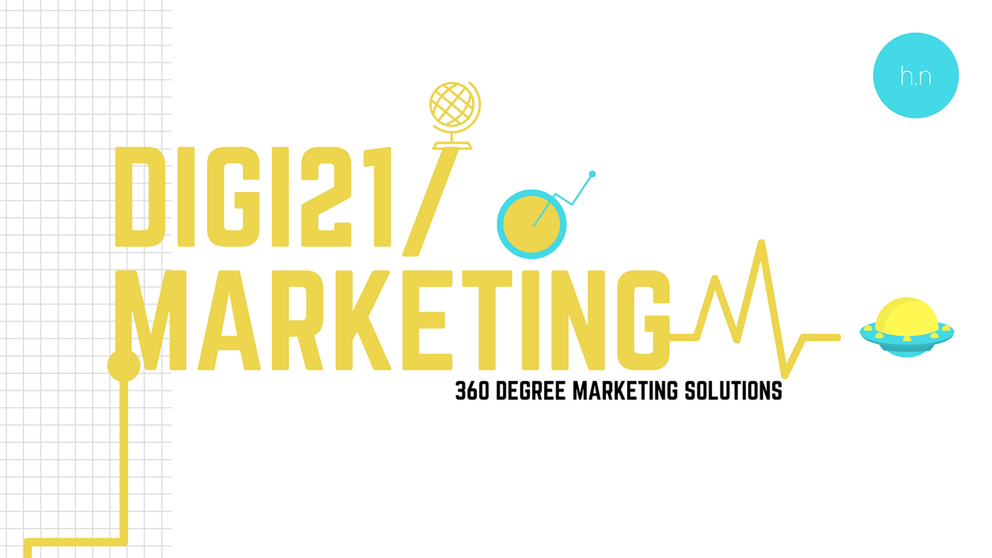 MARKETING DIGI21 content distribution web content branding  service illustration