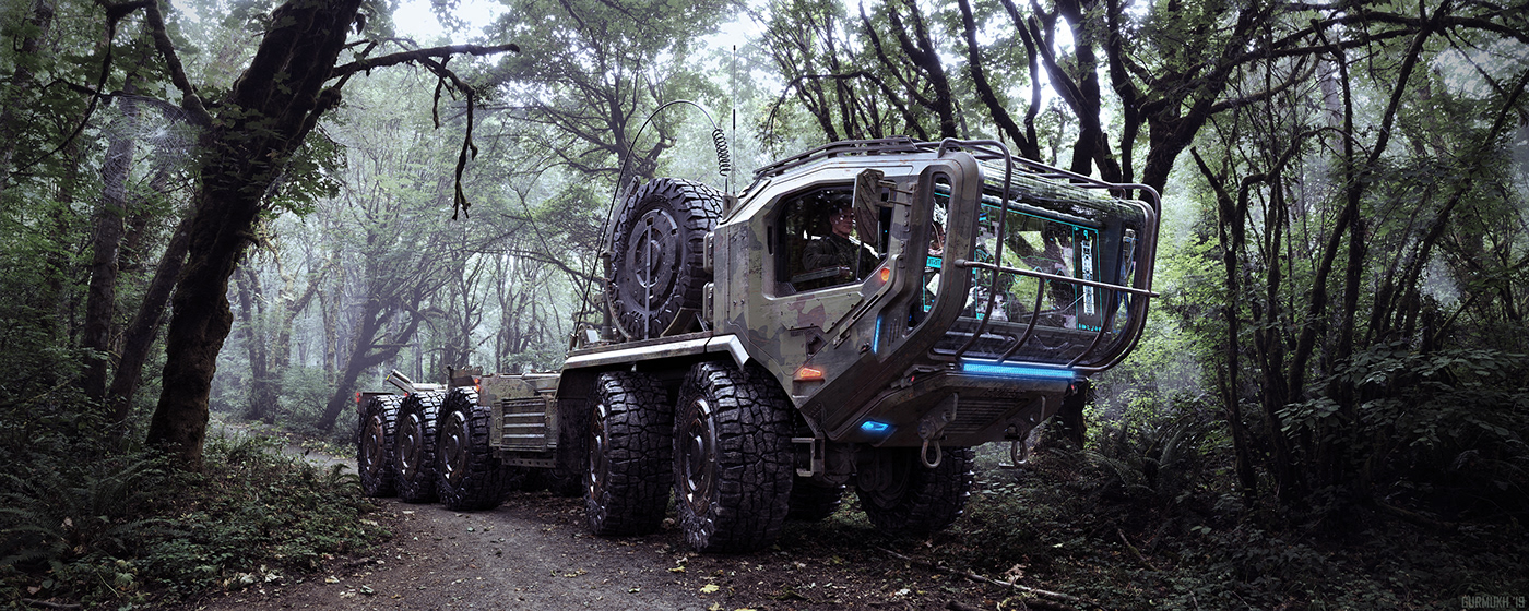 art concept concept art concept design design digital futuristic Military Truck Vehicle
