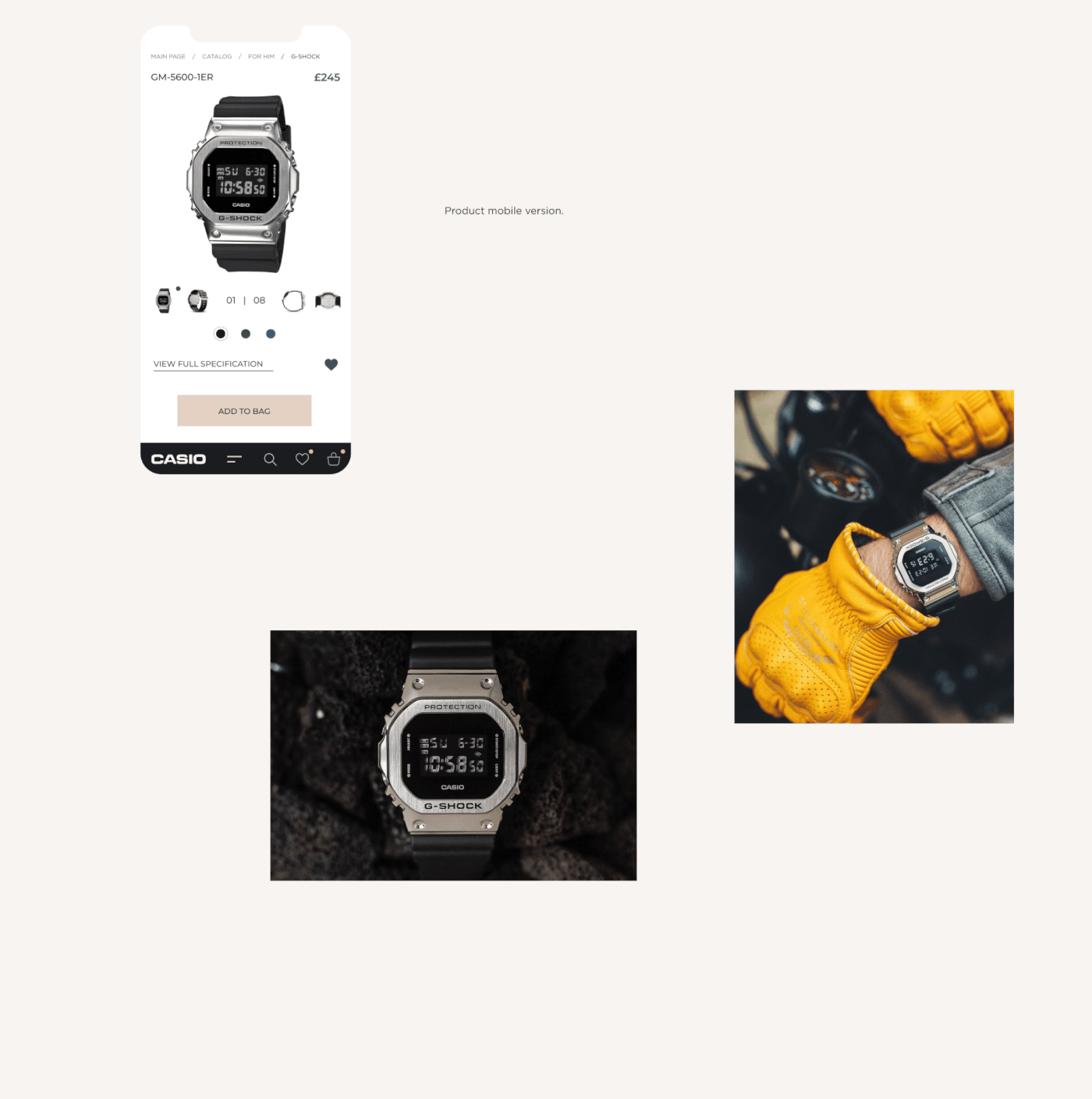 Casio e-commerce Interface japan online store watch clean Minimalism store Watches