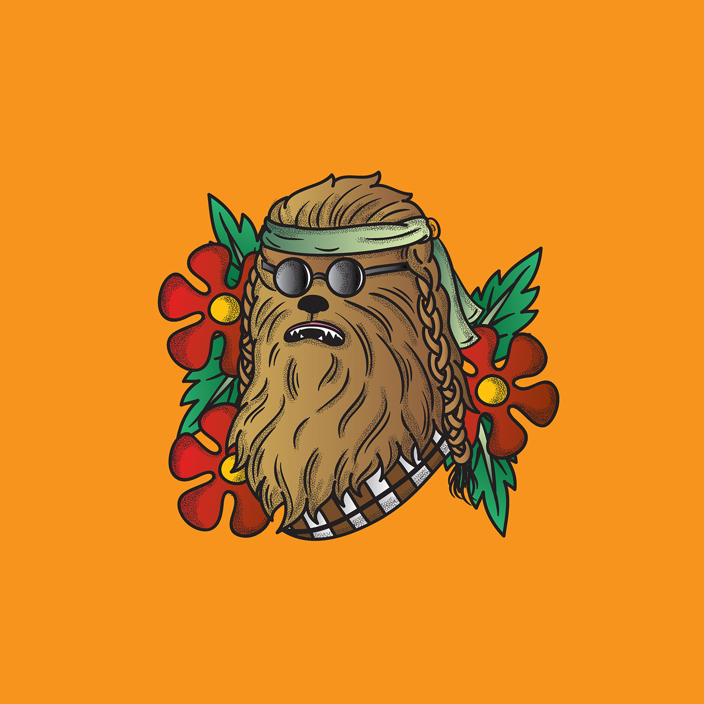 AmericanTraditional Chewbacca darthvader grogu Leia oldschool Starwars stormtrooper tattoo vintage
