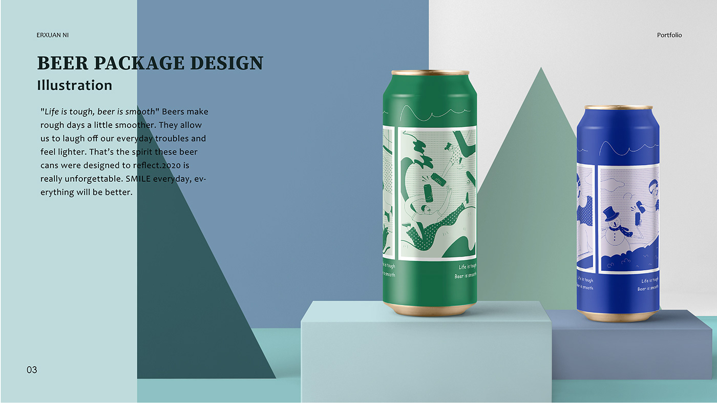 包装 平面 插画 设计 beer design graphic ILLUSTRATION  Packaging