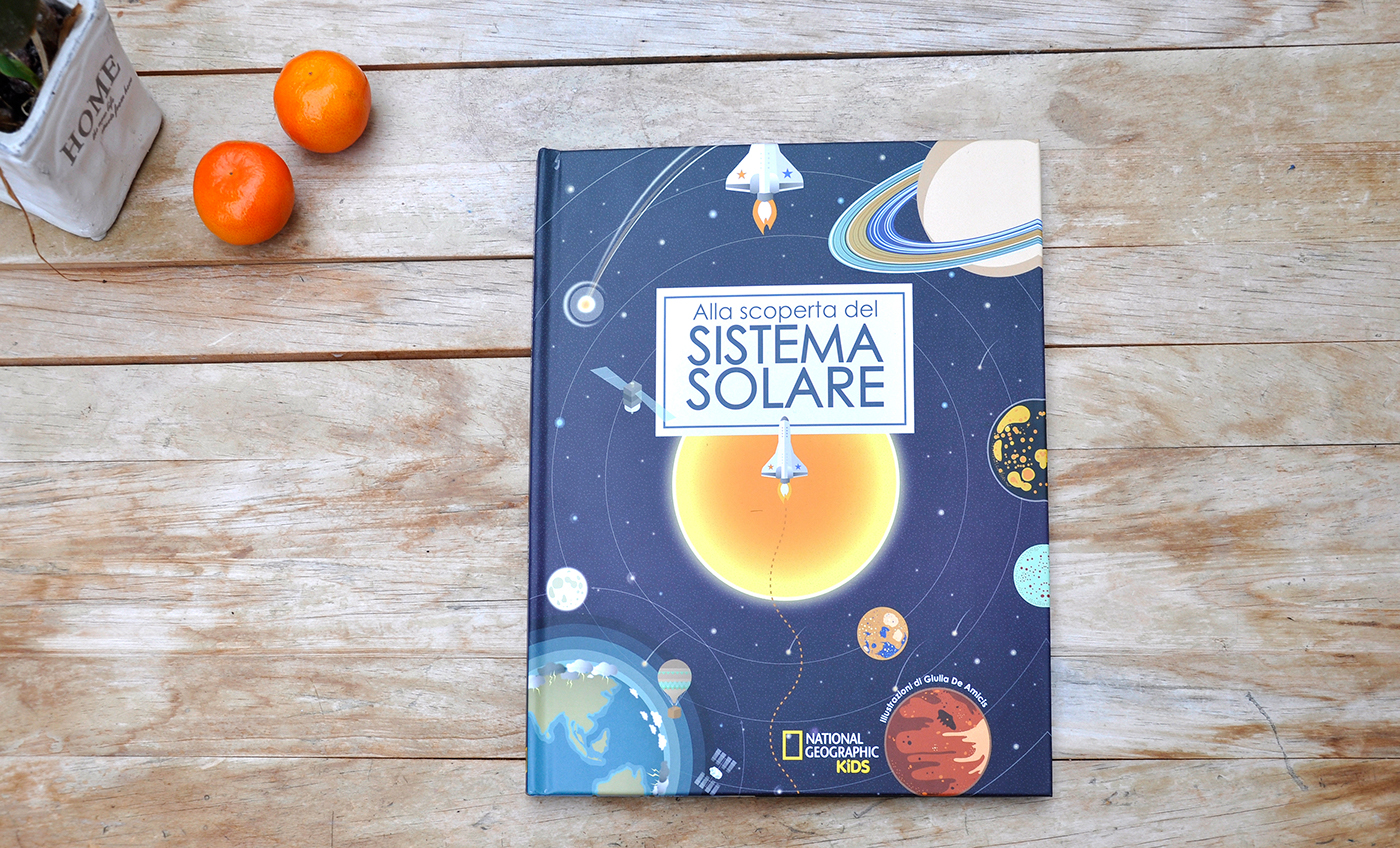 solar system universe Space  Planets information design ILLUSTRATION  stars national geographic kids whitestar Editorial Illustration