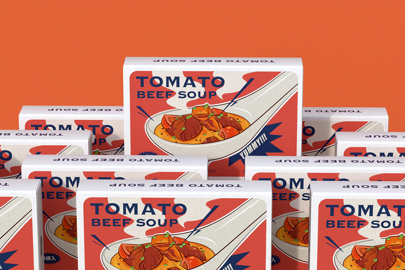 Food  graphic illustrion package restaurant Soup